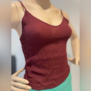 ARITZIA | Sunday Best | Cropped Camisole Burgundy Maroon Sz XXS